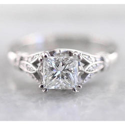 Prinses diamanten verlovingsring 1,75 karaat witgouden sieraden