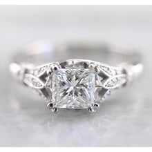 Afbeelding in Gallery-weergave laden, Prinses diamanten verlovingsring 1,75 karaat witgouden sieraden - harrychadent.nl
