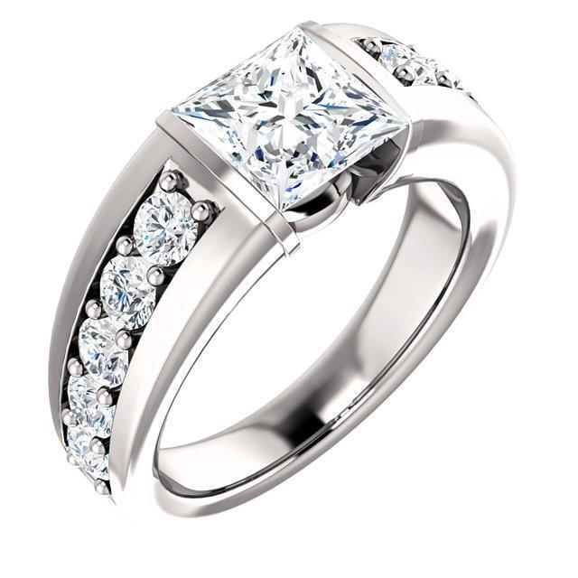 Prinses en Ronde Diamanten jubileumring 2,41 karaat witgoud 14K - harrychadent.nl