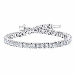 Fijne Tennisarmband met labgekweekte Princess Diamanten 10 Karaat Witgoud