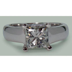 Sprankelende Princess uit de aarde gewonnen diamanten solitaire ring