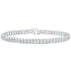 Prinsesslijpsel Natuurlijke uit de aarde gewonnen Diamanten Dames Tennisarmband 8.25 Karaat Witgoud