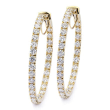 Afbeelding in Gallery-weergave laden, Prong Set 5.00 Karaat F Vvs1 Diamanten Dames Hoop Oorbellen Goud 14K - harrychadent.nl
