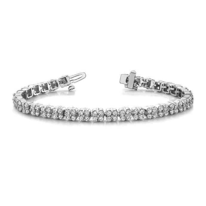 Prong Set 6.60 karaat ronde geslepen diamanten armband wit goud 14K Nieuw - harrychadent.nl