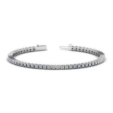 Prong Set 8.25 karaat prinses diamanten tennisarmband wit goud - harrychadent.nl