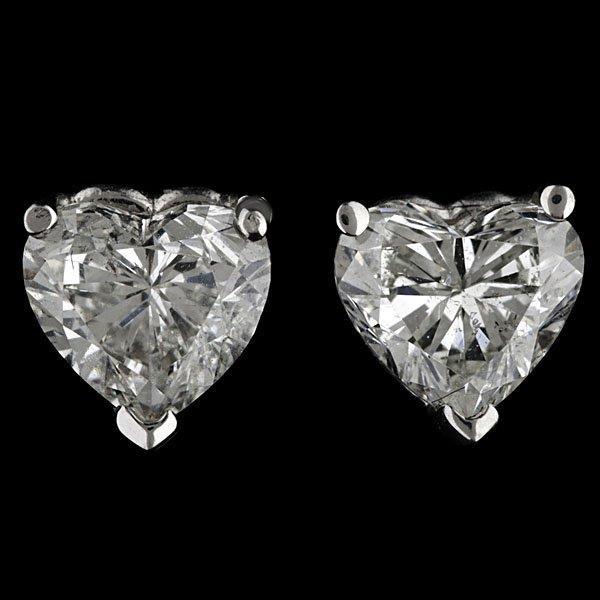 Prong Set Heart Cut Solitaire DiamantStud oorbel Solid Gold Jewelry - harrychadent.nl