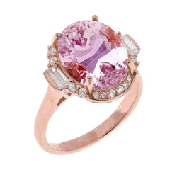 Natuurlijke Kunziet Ring 26ct - Roségoud 14K