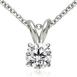 Prong Set Solitaire ronde geslepen diamanten hanger wit goud 14K 1 Ct