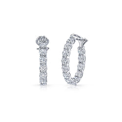 Prong Set 5,70 karaat Echt Diamanten Dames Hoepel Oorbellen Goud Wit 14K