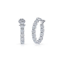 Afbeelding in Gallery-weergave laden, Prong Set 5,70 karaat Echt Diamanten Dames Hoepel Oorbellen Goud Wit 14K - harrychadent.nl

