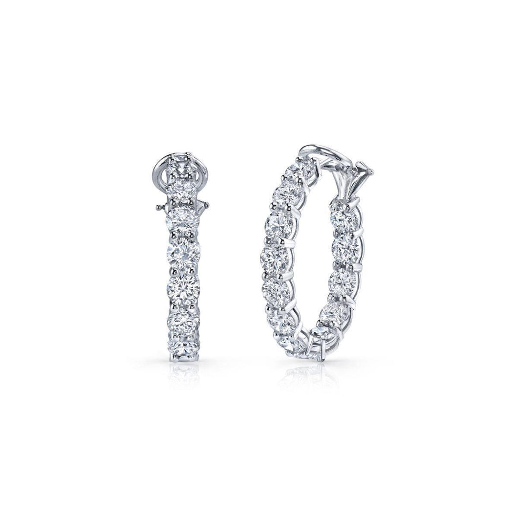 Prong Set 5,70 karaat Echt Diamanten Dames Hoepel Oorbellen Goud Wit 14K - harrychadent.nl