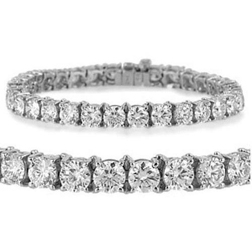 Prong Set 6,80 Karaat Echt Diamanten Tennisarmband Goud Wit 14K Nieuw
