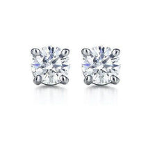 Afbeelding in Gallery-weergave laden, Prong Set Sprankelende 1,50 Karaat Echt Diamanten Oorknopjes 14K Witgoud
