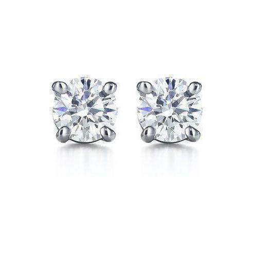 Prong Set Sprankelende 1,50 Karaat Echt Diamanten Oorknopjes 14K Witgoud