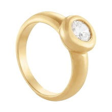 Afbeelding in Gallery-weergave laden, Ring Instelling Ronde Diamant 1,01 Carat Solitaire Ring Geel Goud 14K - harrychadent.nl
