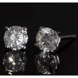 Ring met ronde diamanten oorknopjes 1,80 karaat witgoud 14K