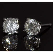 Afbeelding in Gallery-weergave laden, Ring met ronde diamanten oorknopjes 1,80 karaat witgoud 14K - harrychadent.nl
