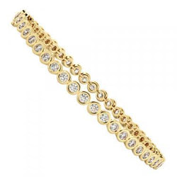 Ringset ronde geslepen 6,75 karaat diamanten tennisarmband YG