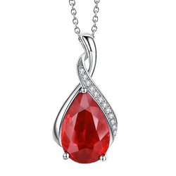 Robijn IGI GECERTIFICEERD en Diamanten 9.25 Karaat Hanger Ketting met Ketting 14K WG