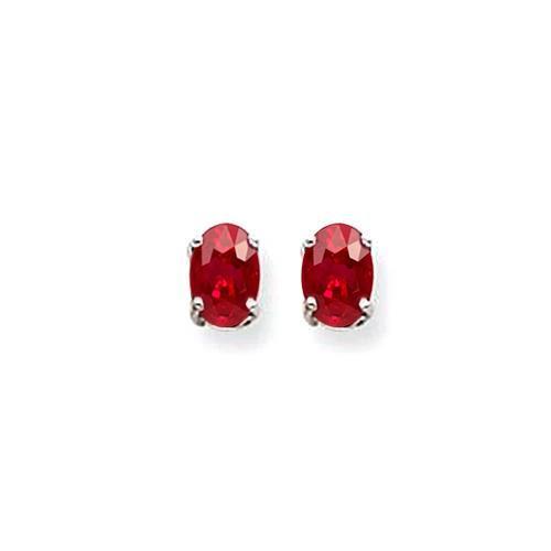 Robijnoorbel van 2,22 ct, 14 kt witgoud - harrychadent.nl