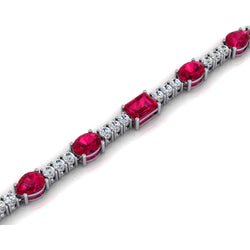 Rode Robijn Natuurlijke Echte Diamant (Niet Labgekweekt) Ketting 46.50 Karaat Edelsteen Sieraden
