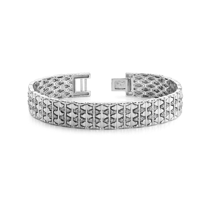 Rond geslepen 6 karaats diamanten herenarmband Nieuw - harrychadent.nl