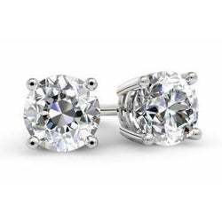 Natuurlijke Diamanten Oorbel 4ct - Witgoud 14K