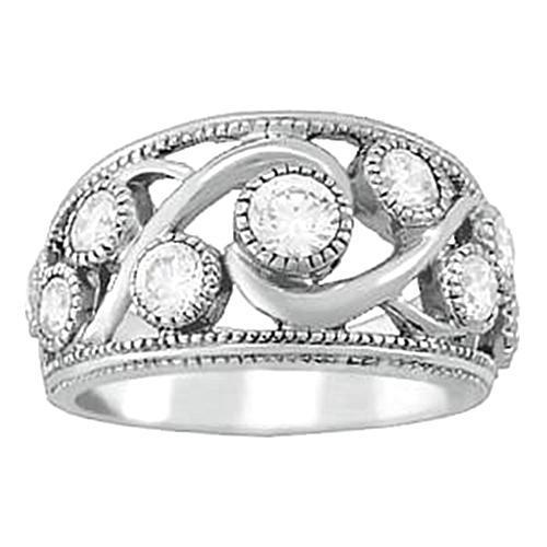 Ronde Diamant 1,50 karaat jubileumring dikke schacht wit goud 14K - harrychadent.nl