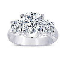 Afbeelding in Gallery-weergave laden, Ronde Diamanten 3 Stenen Jubileum Ring Vrouwen Sieraden 3.50 Karaat - harrychadent.nl
