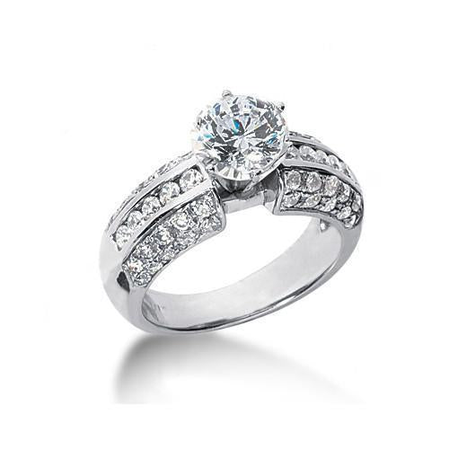 Ronde Diamanten jubileumring 2,25 karaat witgoud 14K sieraden - harrychadent.nl