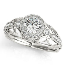 Afbeelding in Gallery-weergave laden, Ronde Diamanten verlovingsjubileum 1,10 karaat fancy ring WG 14K - harrychadent.nl
