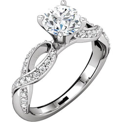 Ronde Diamanten verlovingsjubileumring 1,97 karaat sieraden WG 14K
