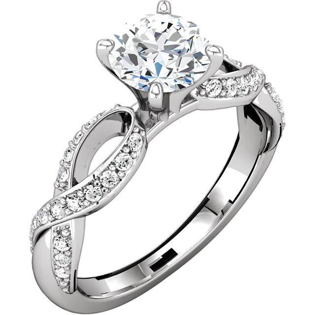 Ronde Diamanten verlovingsjubileumring 1,97 karaat sieraden WG 14K - harrychadent.nl