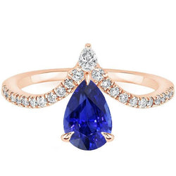 Ronde Diamond Ring Enhancer Peer Srilanka Sapphire Sieraden 4,50 karaat