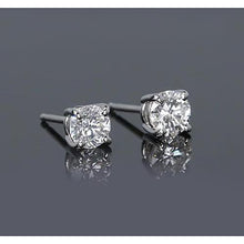 Afbeelding in Gallery-weergave laden, Ronde Diamond Stud Earring 1,50 karaat Prong Style wit goud 14K - harrychadent.nl
