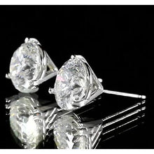 Afbeelding in Gallery-weergave laden, Ronde Diamond Stud Earring 2 karaat witgoud 14K sieraden - harrychadent.nl
