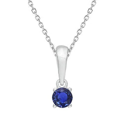 Ronde Edelsteen Solitaire Hanger Met Ketting Dames Sieraden 1 Karaat