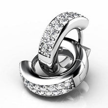 Afbeelding in Gallery-weergave laden, Ronde Pave Set Diamond Women Hoop Earring White Gold 4.80 Carats - harrychadent.nl
