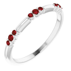Ronde Rode Robijn Belofte Ring 1,80 Karaat Wit Goud 14K