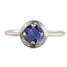 Afbeelding in Gallery-weergave laden, echte round diamant 1karaat ring vooraanzicht
