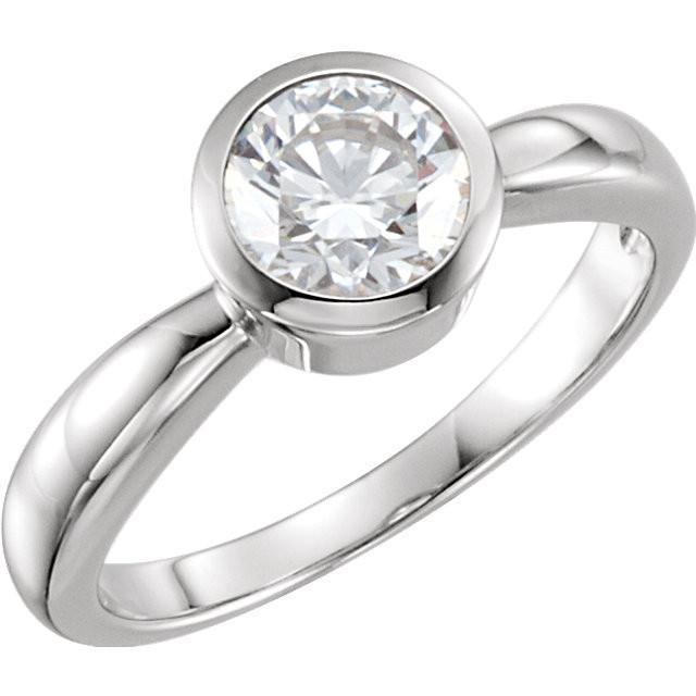 Ronde bezel set Solitaire verlovingsring 1,25 karaat - harrychadent.nl