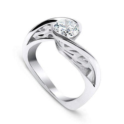 Ronde briljant geslepen 1.60 ct Solitaire diamanten verlovingsring