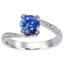 Afbeelding in Gallery-weergave laden, Ronde briljant geslepen 2,50 ct Sri Lanka saffier diamanten ring wit goud - harrychadent.nl
