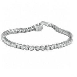 Ronde briljant geslepen diamanten tennisarmband mooi 5 ct WG 14K