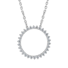 Afbeelding in Gallery-weergave laden, Ronde briljante vorm diamant cirkel hanger ketting 3.0 karaat WG 14K - harrychadent.nl
