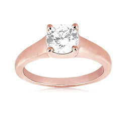 Ronde diamant van 1,51 karaat roségoud 14K Solitaire Ring Nieuw