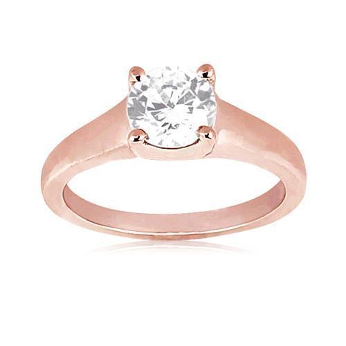 Ronde diamant van 1,51 karaat roségoud 14K Solitaire Ring Nieuw - harrychadent.nl