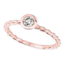 Afbeelding in Gallery-weergave laden, Ronde diamanten 0,30 karaat solitaire ring Rose goud 14K sieraden - harrychadent.nl
