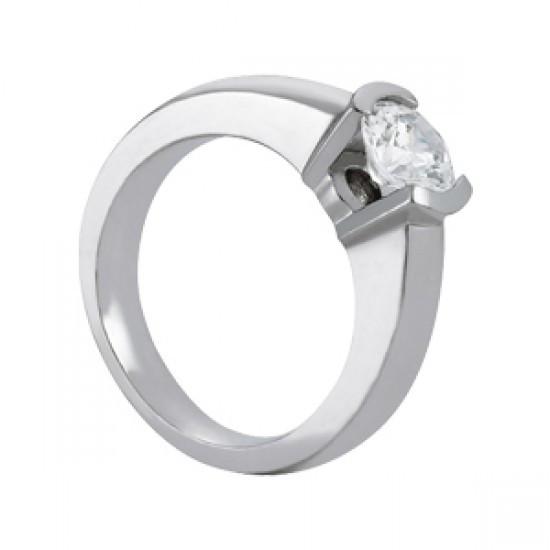 Ronde diamanten 1 karaats Solitaire ring wit goud 14K - harrychadent.nl