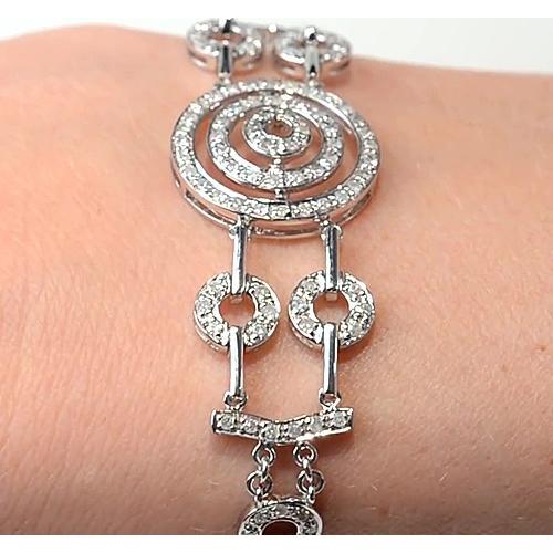 Ronde diamanten armband 8 karaat dames sieraden wit goud Nieuw - harrychadent.nl